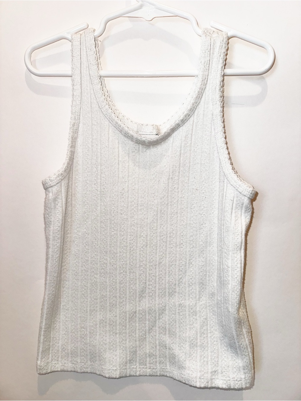 abercrombie kids White Ribbed Tank Top